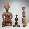 Group (3) African figural wood carvings