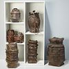 Kuba Peoples, (7) lidded box containers