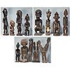 Collection (13) mixed African style wood figures
