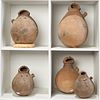 Group (5) African terracotta figurative vessels