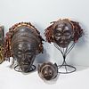 Group (3) nicely carved Chokwe style masks