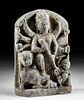 14th C. Nepalese Stone Relief - Hindu Goddess Durga
