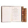 Bossuet, Jacobo B. Discurso sobre la Historia Universal/ Continuation de L'Histoire Universelle. Madrid, 1842/ Amsterdam, 1738. Pzas: 3