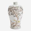 A Chinese famille rose-decorated "Deer and Crane" meiping vase 粉彩“鹿鹤”梅瓶 Chenghua six-character mark but later 成化六字款 年代为成化以后