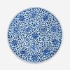 A Chinese blue and white porcelain circular plaque 青花缠枝花卉瓷板