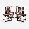 Four Chinese hardwood side chairs 硬木椅子四件 18th/19th century 十八或十九世纪