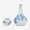 Two Korean blue and white porcelain vases 高丽青花瓷一组两件