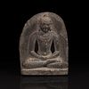 An Indian or Nepalese carved stone Buddha 印度或尼泊尔石雕佛像 12th century or earlier 十二世纪或更早