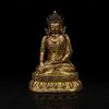 A Sino-Tibetan gilt bronze figure of Akshobhya 中原或藏传佛教阿閦佛铜造像 18th century 十八世纪