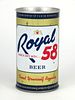 1964 Royal 58 Beer 12oz Tab Top Can T116-24
