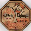 1933 Ebling's Beer/White Head Ale 4 inch octagon Coaster NY-EBLG-3