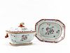 CHINESE EXPORT FAMILLE ROSE TUREEN AND UNDERPLATE