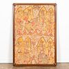 INDONESIAN OR BALINESE PAINTING ON FABRIC, HINDU