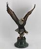 C. Cantrell Signed Bronze Eagle "Over The Rainbow"