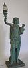 Large Antique Egyptian Revival Patinated Bronze