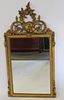 Antique Continental Carved And Giltwood Mirror.