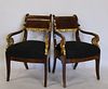 An Antique Pair Of Russian Carved & Parcel Gilt