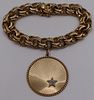 JEWELRY. Tiffany & Co 14kt Gold Bracelet and Charm