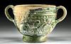 Roman Green Glazed Pottery Vessel, ex Royal Athena