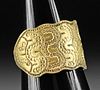 Beautiful 9th C. Viking Gold Ring Stamped Motif