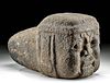Impressive Olmec Stone Tenon w/ Face