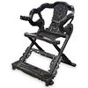 Chinese Carved Zitan Wood Folding Armchair