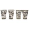 (4Pc) Sterling Overlaid Glass Set