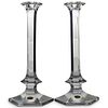 (2 Pc) Val St. Lambert Crystal Candle Holders
