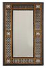 An Aesthetic Movement Moorish mahogany mirror,