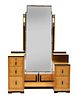 An Art Deco maple and ebonised dressing table,