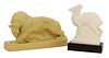 Two Wedgwood pottery animals,