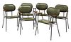 A set of six Eglin industrial dining chairs,