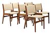 Six 'Model 89' teak dining chairs,