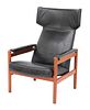 A Fritz Hansen 'Model 4365' teak armchair,