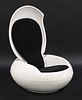 A white lacquered polyurethane 'Garden Egg' chair,