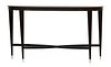 A contemporary stained beech console table,