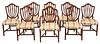 Set Eight Hepplewhite Style Mahogany Dining Chairs