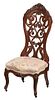 American Rococo Revival Laminated Rosewood Chair