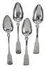 Four Marquand Coin Silver Spoons