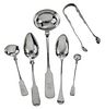 Six Pieces New York Coin Silver Flatware