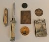COINS & KNIFE LOT W/1848 LIBERTY PENNY 