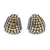 John Hardy Silver 18K Gold Dot Earrings