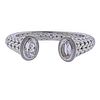 John Hardy Silver Diamond Crystal Cuff  Bracelet