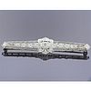 Art Deco Platinum  Diamond Brooch Pin