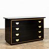 MAURICE VILLENCY BLACK LACQUER CHEST OF DRAWERS