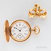 Swiss 18kt Gold Pendant Watch and Pin