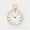18kt Gold and Enamel Ultra-thin Open-face Watch