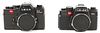 Leica R3 Electronic and R4 SLR 35mm Black Body Cameras