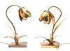 Maison Jansen Style Brass & Enamel Table Lamps, Pr