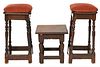 Three Piece Lot
to include pair of oak Jacobean joint stools having custom cushion tops, along with a joint stool
restored
total height 24 inches